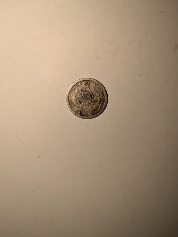 Guatemala Silver Coin, 1949 10 Cents Circulated