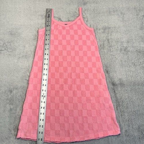 Old Navy Girls Size XS - 5 Pink Checkered Dress Summertime Casual Beach wear - Picture 4 of 9