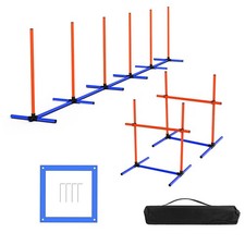 Dog Agility Training Jumping Hoop for Small Medium Dogs, Adjustable Height Pe...