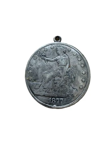 1877 S Trade Silver Dollar $1