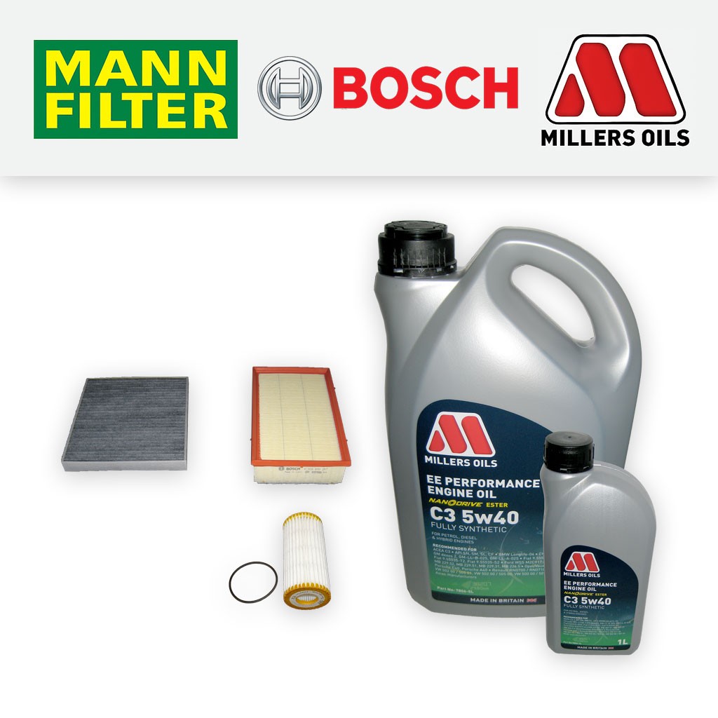 SERVICE KIT for AUDI TT (FV) 1.8 2.0 TFSI OIL AIR CABIN FILTERS +OIL (2014-2026)