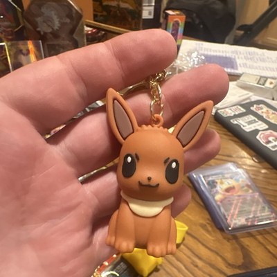 Pokémon Eevee Clip-On Keychain PVC Animation Licensed Merchandise Brown Cream