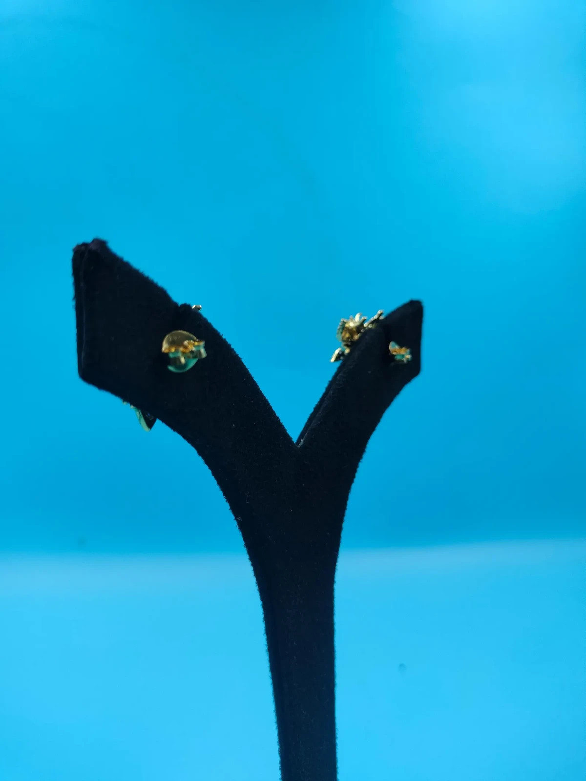 2.8Ct Round Cut Lab Created Sapphire Honey Bee Earrings 14K Yellow Gold Plated