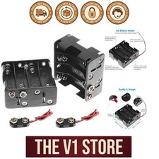Thickened 8 x AA Battery Holder with I-Type Connector - Reusable Design