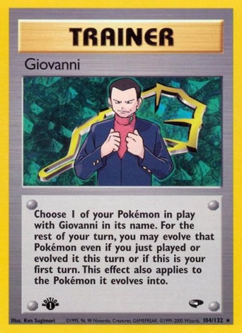 Pokemon Giovanni (104) NM 1st Edition Normal Gym Challenge
