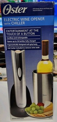 Oster 4208 Electric Cordless Wine Bottle Opener With Chiller