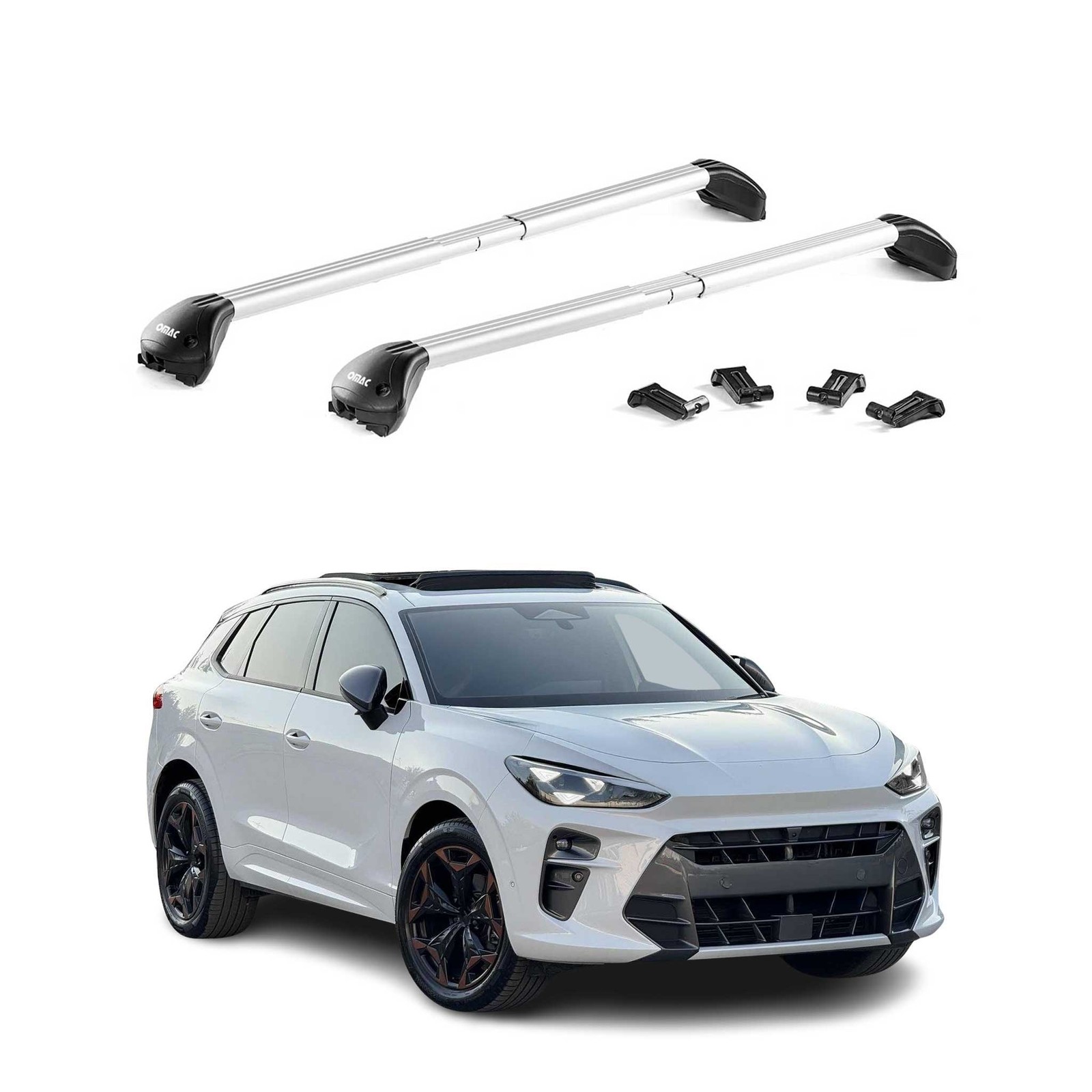 Barres de toit Cupra Terramar pour fixer vos porte-skis et coffres lors de vos départs en vacances