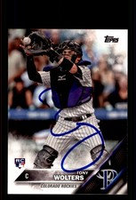 Signed Baseball Card Auto Tony Wolters 2016 Topps Update #US249 Colorado Rockies