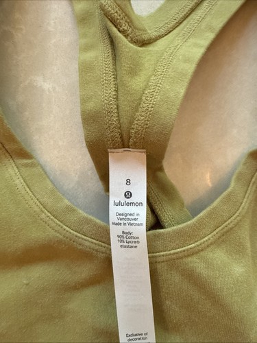 NWOT LULULEMON Cool Racerback Tank Washed Grape Green Size 8 $48 Retail - 第 2/4 張圖片