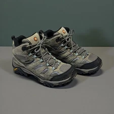Merrell Womens Moab 2 Mid WP Size 8.5 Granite Lace Up Hiking Shoes Outdoors