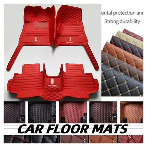 For Lincoln MKZ Car Floor Mats Custom Leather Luxury Liners Waterproof Carpets - Imagen 12 de 37