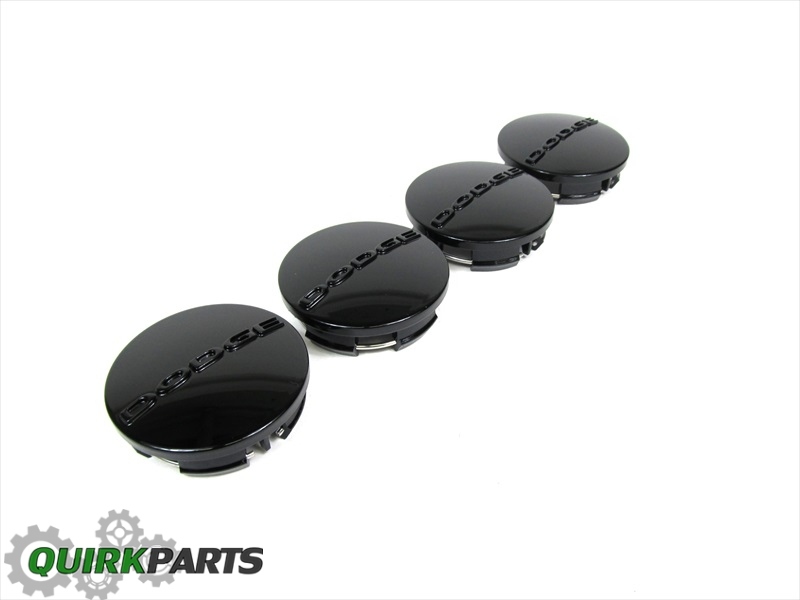 Juego de 4 tapas centrales negras para Dodge Challenger Charger 2009-2019 y Magnum 2005-2008 (N/P MOPAR)