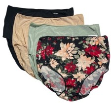 Jockey Set of 4 No Panty Line Promise Full Briefs Size 8 Pointsetta A653939