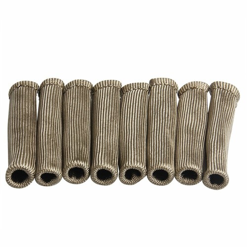 2500° Spark Plug Wire Sleeve Boot Heat Shield Protector For SBC BBC MSD Titanium - Picture 11 of 15