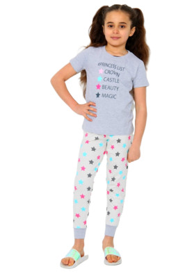 Honesty Mädchen #Princess List Kurzarm Oberteil & Leggings Hose Pyjama Set