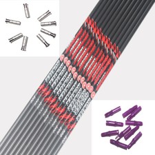 12pcs Carbon Arrow Shafts Sp250-600 ID6.2mm Compound Traditioanal Bow Hunting