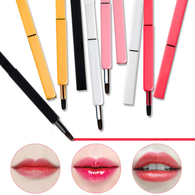 2er Set Lippenstift-Etuis Aus Leder – Mit Spiegel, Knopfverschluss, 8x3 Cm, Weiches Leder