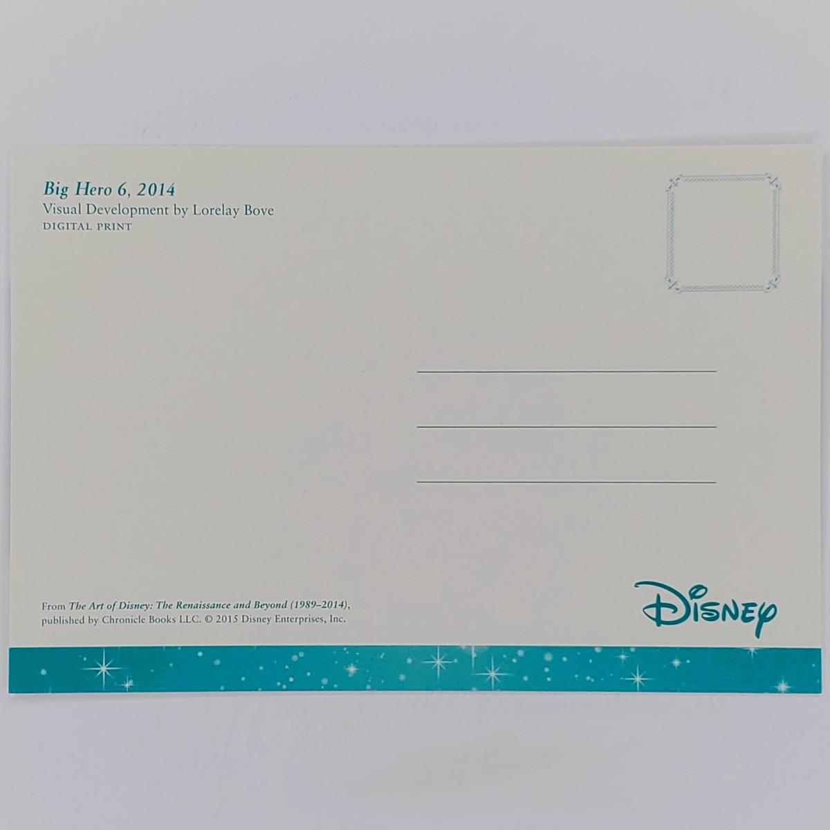 Big Hero 6 Postcard Baymax Hiro Wasabi Honey Lemon Concept Art of