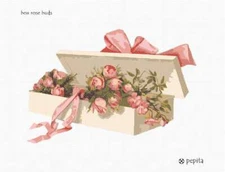 Box Rose Buds Needlepoint Kit or Canvas