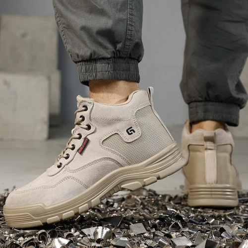 2025 Scarpe Antinfortunistiche Uomo Alte Top Cappuccio Acciaio Scarpe da Lavoro Protettive - - Foto 14 di 24
