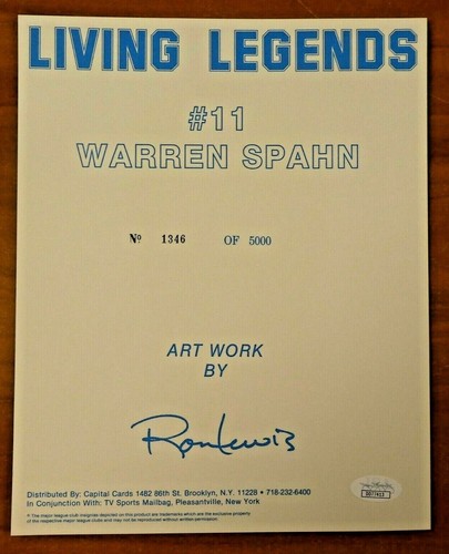 Warren Spahn Signed Living Legends Ron Lewis 8x10 with JSA COA - Picture 2 of 3