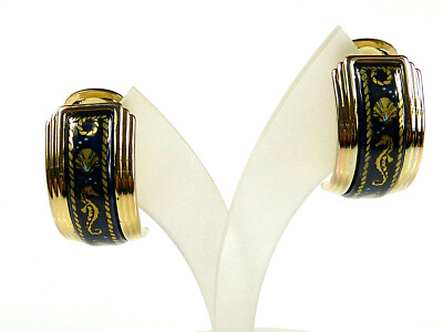 Large Clip-Ohrstecker - Michaela Frey / Vienna - Maritime Enamel - Gold Plated