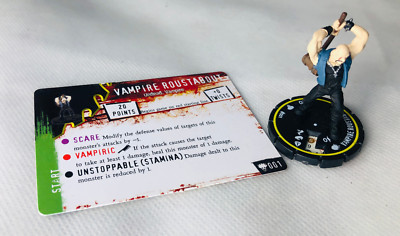HorrorClix Vampir Roustabout #001 gelb Figur Modell Vintage Horror Clix