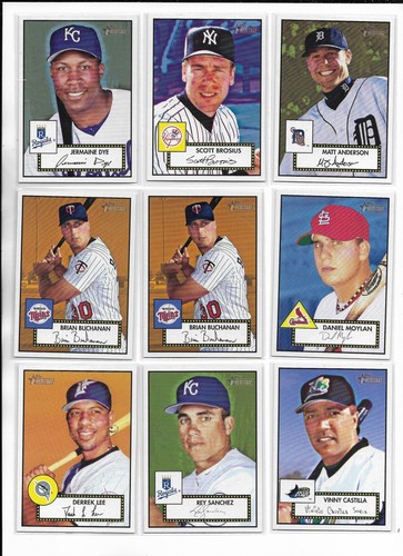 2001 Topps Heritage PICK-A-CARD Damon Buhner Snow Thome Soriano FINISH YOUR SET - Picture 110 of 219