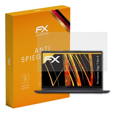 atFoliX 2x Displayfolie für Lenovo Yoga 7 Gen 6 Schutzfolie matt&stoßfest Folie