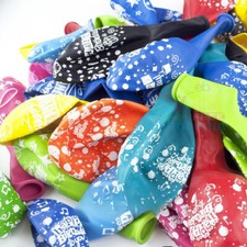 12" Mix Printed Happy Birthday Colour  Latex Balloons party decorations baloonS