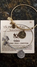 Wind and Fire TENNIS Expandable, Stackable Bangle Bracelet WITH CHARM