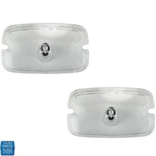 69-70 GTO Front Turn Signal Parking Light Lamp Lenses - Clear - PAIR - New