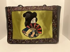 Borsa a mano BUENO delicata ricamata antica scena asiatica