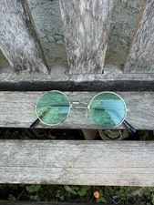 Small Round Hipster Fashion Sunglasses Lennon Elton Potter Kids Green