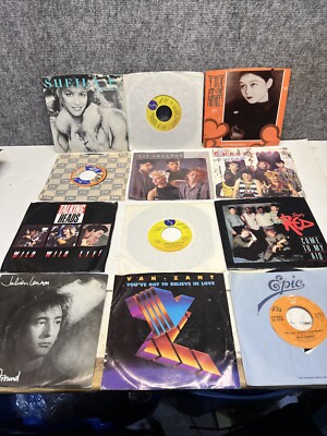 12 - 45s 7  Julian Lennon Van-Zant Talking Heads Simply Red Eurogliders The Cure