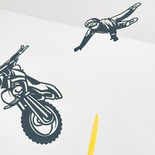 Extreme Motocross Hanging Mobile   Rider Soaring Through the Air