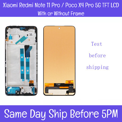 Redmi Note 11 Pro/Xiaomi Poco X4 Pro 5G TFT LCD Screen Display Touch Digitizer