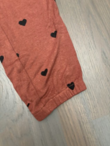 NWT Gap Kids girl WINTER 2-piece brown heart pants black floral t-shirt SET 10 - Picture 3 of 8