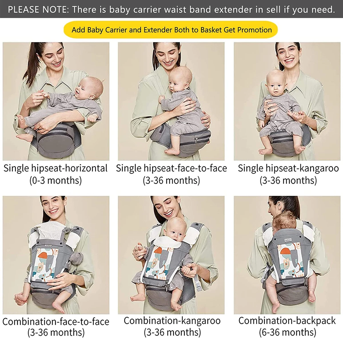 Bebamour hipseat baby store carrier