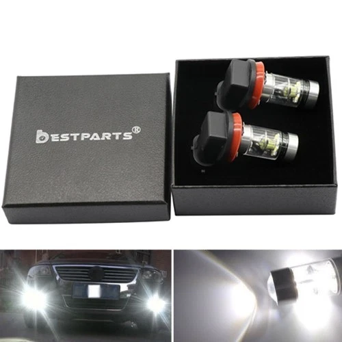 Luces antiniebla LED H11 H8 100 W para Acura RLX RL TL TSX MDX RDX 6000 K 2006-2014 blancas Foto 3 de 4