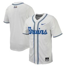 UCLA Bruins Nike Men's White Full-Button Official NCAA Baseball Jersey