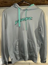 Womens Small Polaris RZR Gray Blue Hoodie Sweater Long Sleeve ATV