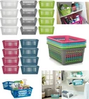 Handy Storage Basket Plastic Crate School Office Kitchen Pharmacy Tidy Organiser