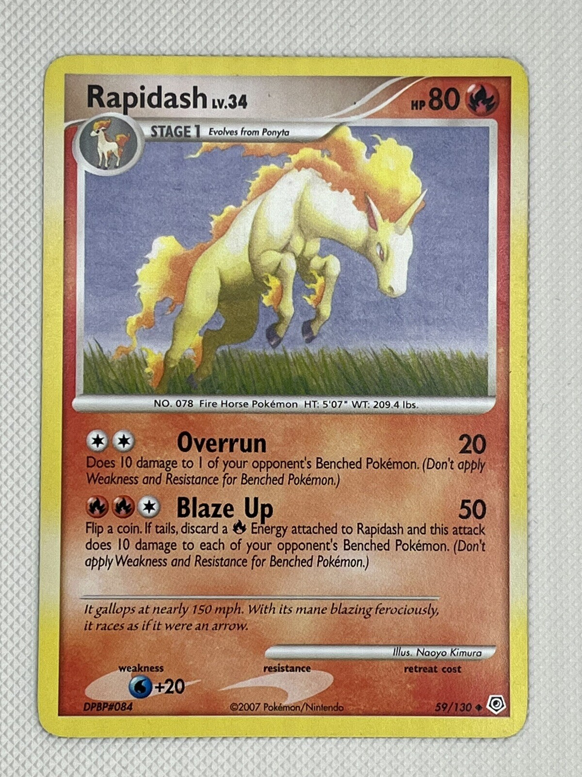 Rapidash 59/130 - Pokemon TCG Diamond and Pearl (2007) - LP - Regular Uncommon