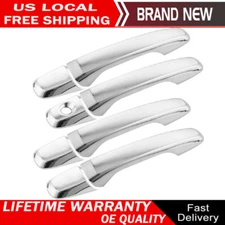 For 2011-2018 2019 Ford Explorer Door Handle Chrome Covers W/O Key Smart Key