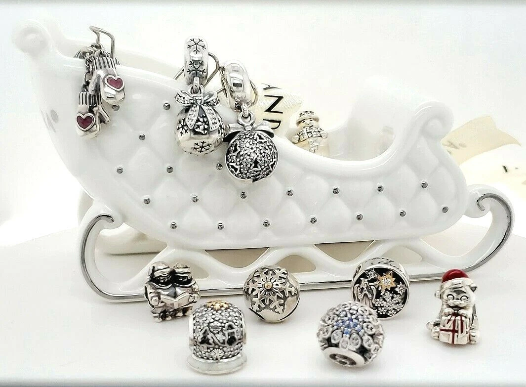 Pandora 925 ALE Assorted Christmas Winter Slide Charms Beads ornaments NEW