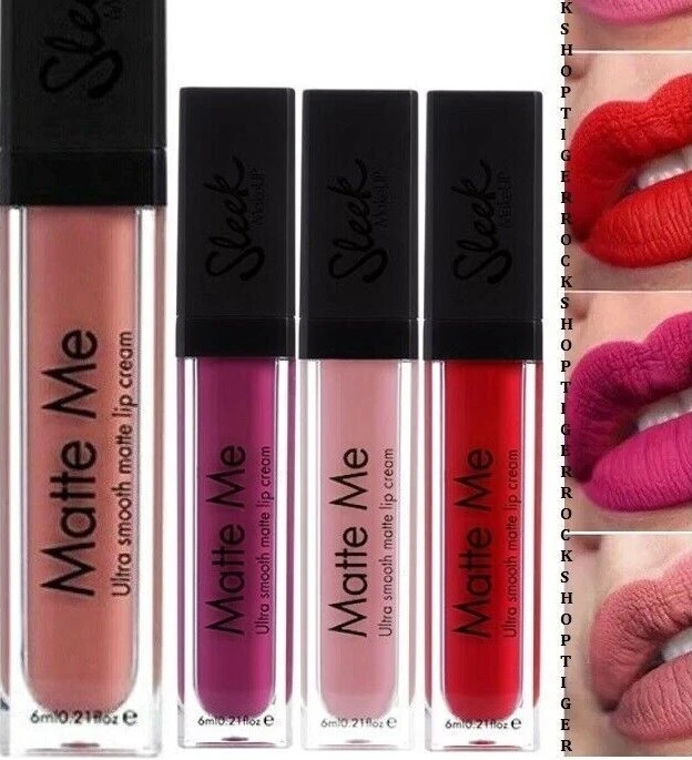 Sleek Lip Cream, Matte Me Metallic or Gloss, Nude Coral Rose Copper All Colours