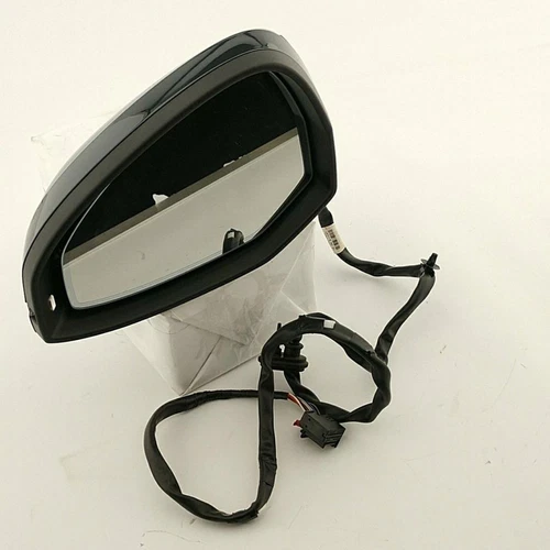 OEM Side View Door Mirror For Audi A4 Left Blk-Text Gry-Cvr Pwr Cvr Scratch