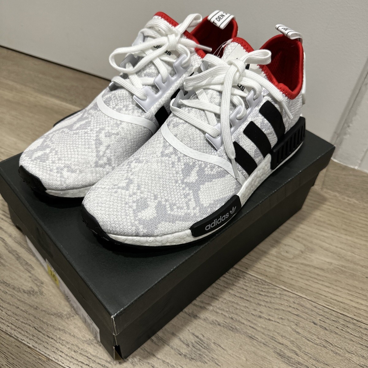 Adidas NMD R1 Casual Shoe Mens Size 10 Gray Black White Athletic 