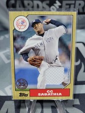 2022 Topps Series 1 CC Sabathia 35th Anniversary 1987 Relic #87R-CS Yankees
